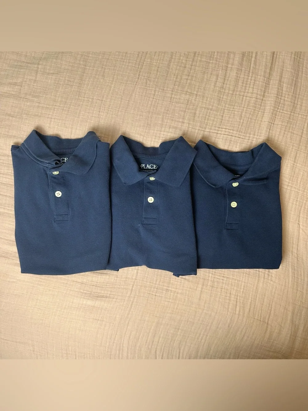The Children’s Place Boys Navy Uniform Polo Shirts 3 Pack Size S(5/6)